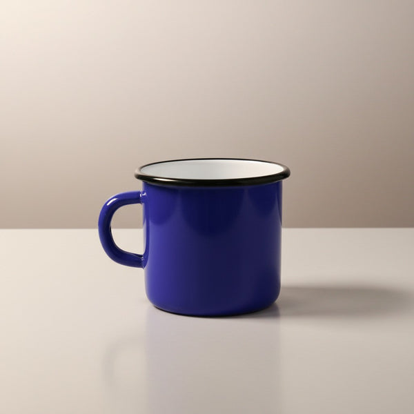 Mug en métal émaillé - Bleu - 400 ml