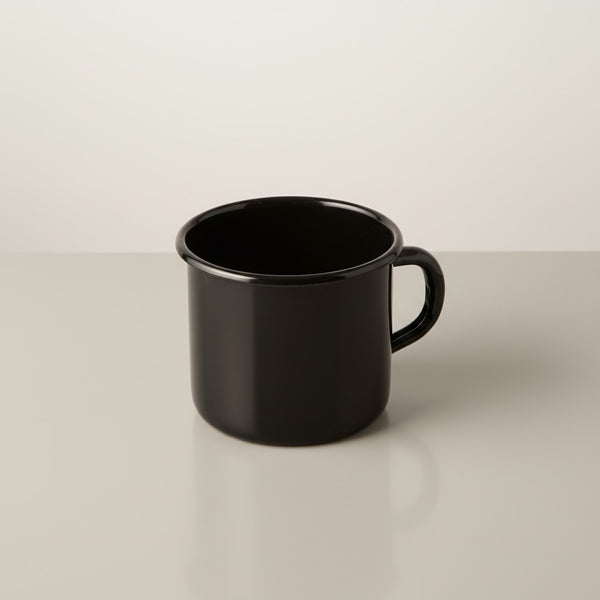 Mug en métal émaillé - Noir - 400 ml