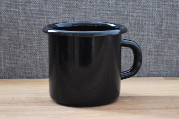 Mug en métal émaillé - Noir - 400 ml