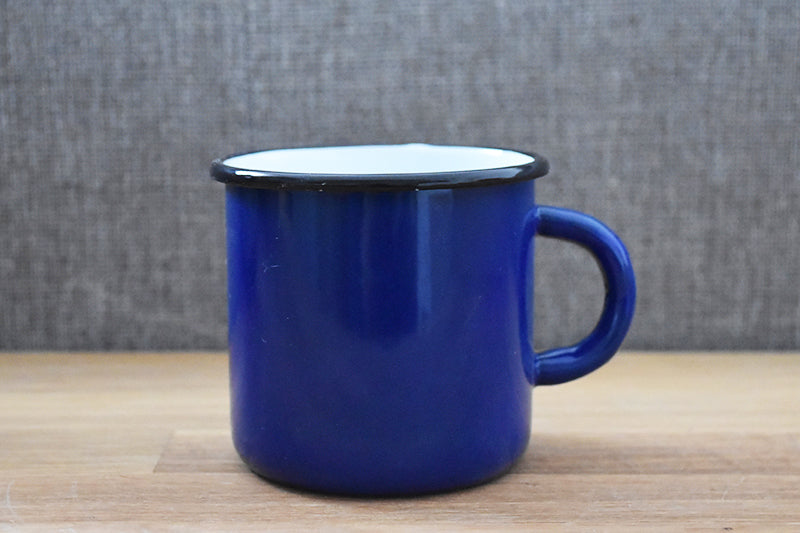 Mug en métal émaillé - Bleu - 400 ml