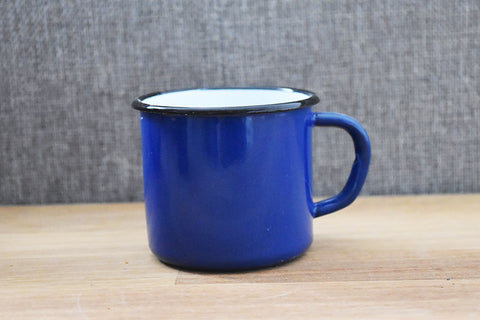 Mug en métal émaillé - Bleu - 250 ml