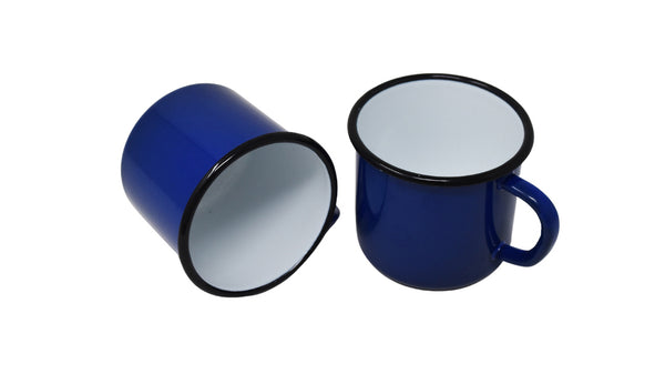 Mug en métal émaillé - Bleu - 250 ml