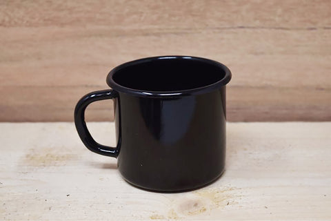 Mug en métal émaillé - Noir - 250 ml