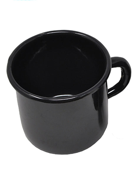 Mug en métal émaillé - Noir - 400 ml